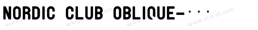 Nordic Club Oblique字体转换